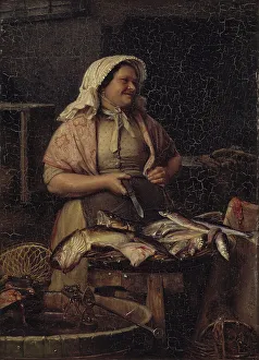 Copenhagen Kobenhavn Denmark Prints: A Fishwife, 1875. Creator: Carl Bloch