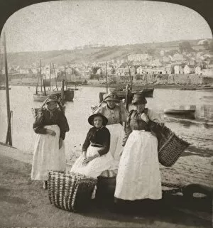 Fishwives at Newlyn, Cornwall, 1900. Creator: Works and Sun Sculpture Studios