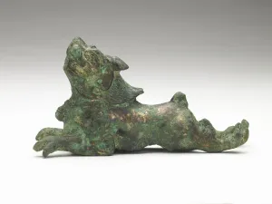 Fittings Prints: Fitting in the form of a leaping lion, Tang dynasty, 618-907. Creator: Unknown