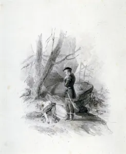 Corbould Prints: Fitz-James and the dying Blanche of Devan, 19th century. Artist: Henry Corbould