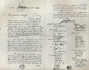 Independence Gallery: The Fitzwilliam copy of the Olive Branch Petition, 1775