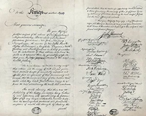 Signature Collection: The Fitzwilliam copy of the Olive Branch Petition, 1775