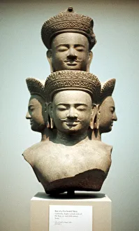 Divine Prints: Five-headed bust of Shiva, Mid 10th century
