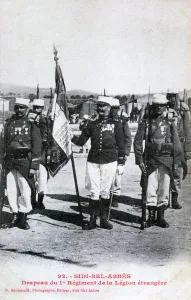 Images Dated 9th February 2007: Flag of the 1st Regiment of the French Foreign Legion, Sidi Bel Abbes, Algeria, 1933