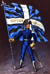 Canton Prints: Flag bearer from the canton of Argovie, c