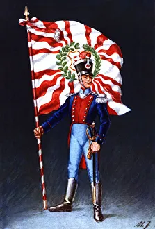 Canton Prints: Flag bearer from the canton of Valais, c