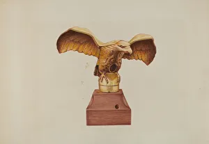 Pedestal Base Prints: Flag Pole Holder, c. 1937. Creator: Arthur Stewart