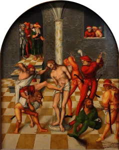 Christ Carrying The Cross Gallery: The Flagellation of Christ, 1538. Artist: Cranach, Lucas, the Elder (1472-1553)