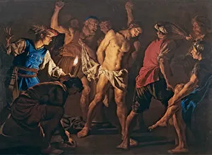 Christ Carrying The Cross Gallery: The Flagellation of Christ, c. 1640. Creator: Stomer, Matthias (ca.1600-after 1650)