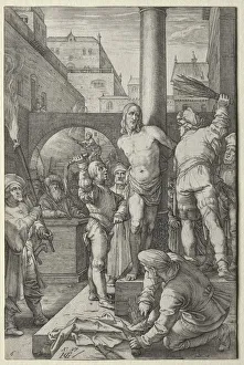 Hendrick Goltzius Dutch Prints: The Flagellation (from The Passion). Creator: Hendrick Goltzius (Dutch, 1558-1617)