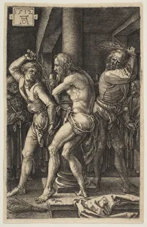 Corporal Punishment Prints: The Flagellation, from The Passion, 1512. Creator: Albrecht Durer