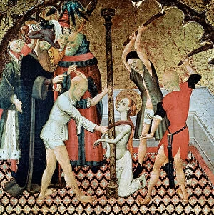 Bernat Gallery: Flagellation of Saint Eulalia, board by Bernat Martorell