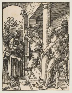 Corporal Punishment Prints: The Flagellation, from The Small Passion, ca. 1509. Creator: Albrecht Durer