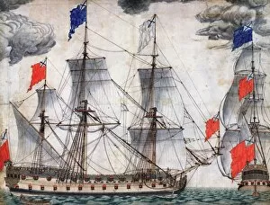 Russian Fleet Gallery: Flagship Goto Predestinatsia (The Providence of God) built by Peter the Great at Voronezh, 1700