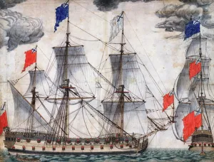 Man Of War Prints: Flagship Goto Predestinatsia (The Providence of God) built by Peter the Great at Voronezh