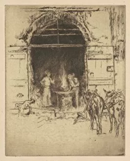 Anvil Gallery: Flaming Forge, 1901. Creator: James Abbott McNeill Whistler
