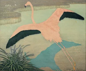 Moser Prints: Flamingo, 1922. Creator: Moser, Carl (1873-1939)