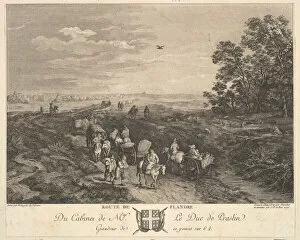 Jacques Le Bas Gallery: Flanders Road (Route de Flandre) after a painting in the collection of the Duc de Praslin