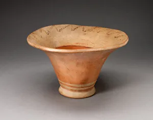 Zig Zag Prints: Flaring Bowl Depicting a Stepped Zigzag Motif on Inner Rim, 100 B. C. / A. D. 500