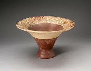 Flaring Bowl with Inner Rim Depicting Undulating Serpents, 100 B.C./A.D. 500