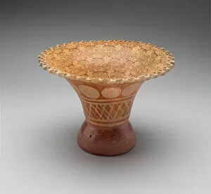 Flaring Bowl with Repeating Pattern of Abstract Figures, 100 B.C./A.D. 500