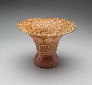 Flaring Bowl with Repeating Pattern of Abstract Figures, 100 B.C./A.D. 500 Flaring Bowl with Repeating Pattern of Abstract Figures, 100 B.C./A.D. 500