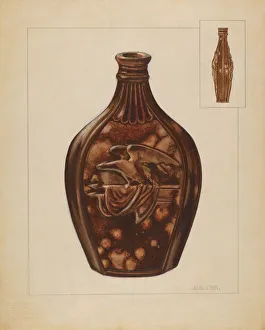 Fisk John Prints: Flask, 1936. Creator: John Fisk