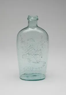 Flask, c. 1850. Creator: Baltimore Glass Works