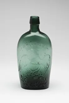 Flask, c. 1850. Creator: Willington Glass Works