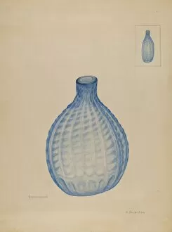 Glass Bottle Collection: Flask, c. 1936. Creator: Nicholas Amantea