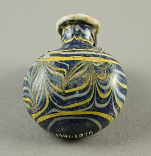 Glass Core Formed Technique Collection: Flask, Egypt, New Kingdom Period, Dynasty 19 (1292-1202 BCE). Creator: Unknown