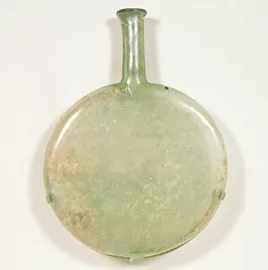 Glass Blown Technique Collection: Flat Flask, 5th-6th century. Creator: Unknown