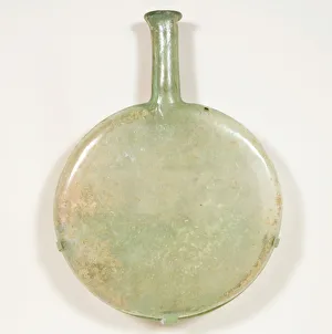 Glass Blown Technique Collection: Flat Flask, 5th-6th century. Creator: Unknown