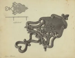Star Pattern Prints: Flat Iron Holder, c. 1938. Creator: Filippo Porreca