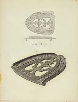 Flat Iron Prints: Flat Iron Holder, c. 1938. Creator: Jack Staloff