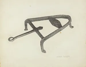 Flat Iron Prints: Flat Iron Holder, c. 1939. Creator: Albert Taxson