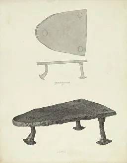 Flat Iron Prints: Flat Iron Holder, c. 1939. Creator: Jacob Lipkin