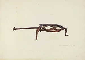 Flat Iron Holder, c. 1940. Creator: Donald Harding