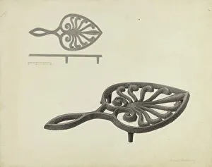 Flat Iron Prints: Flat Iron Holder, c. 1940. Creator: Julius Bellamy