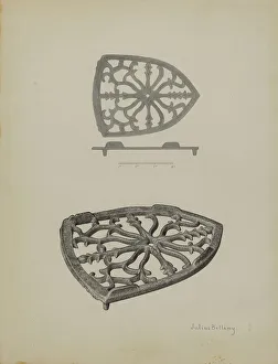 Flat Iron Prints: Flat Iron Holder, c. 1940. Creator: Julius Bellamy