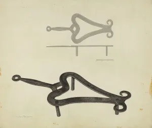 Flat Iron Holder, c. 1940. Creator: Julius Bellamy