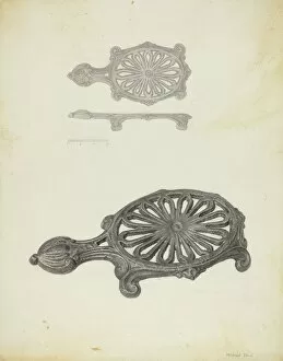 Iron Collection: Flat Iron Holder, c. 1940. Creator: Mildred Ford