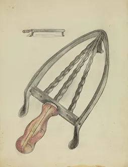 Flat Iron Prints: Flat Iron Stand, c. 1936. Creator: Columbus Simpson