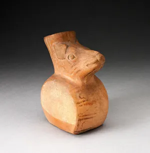 Neck Prints: Flat-Sided Jar with Relief of Rodent Head Attached to the Vessels Neck, 100 B. C. / A. D