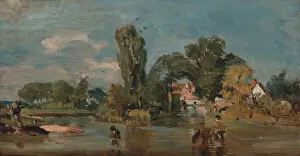 Romantic Era Collection: Flatford Mill, between 1810 and 1811. Creator: John Constable