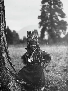 Flathead Prints: Flathead childhood, 1910, c1910. Creator: Edward Sheriff Curtis