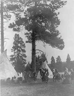 Rite Prints: A Flathead dance, c1910. Creator: Edward Sheriff Curtis