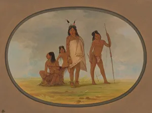 Four Flathead Indians, 1855 / 1869. Creator: George Catlin