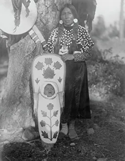 Flathead Prints: Flathead mother, c1910. Creator: Edward Sheriff Curtis