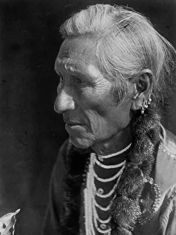 Flathead Prints: Flathead profile, c1910. Creator: Edward Sheriff Curtis